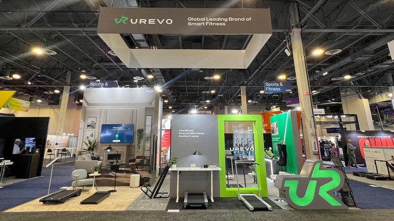 UREVO booth at the 2025 CES trade show in Las Vegas