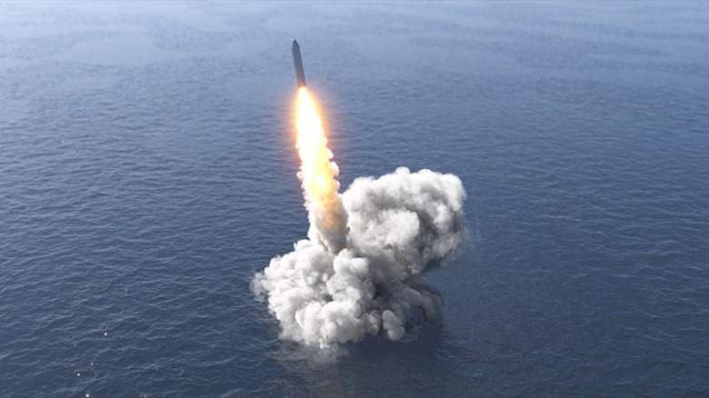 Ballistic missile launched from underwater