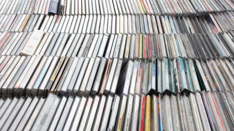 cd racks in a store