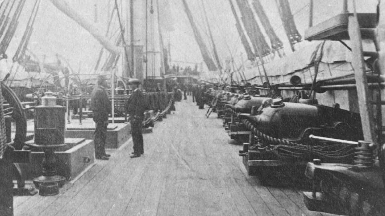 Deck of Civil War naval ship