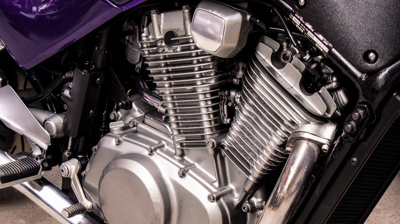 V-twin engine of a bike