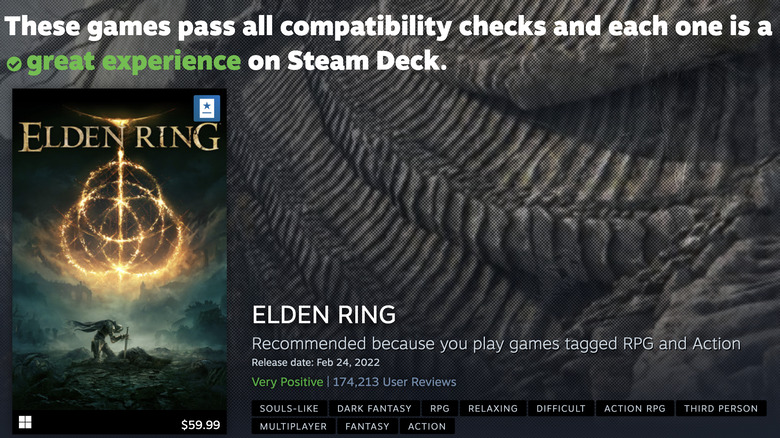 Elden Ring Steam Deck compatibility