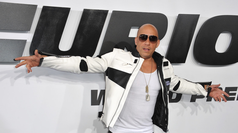 Vin Diesel with open arms