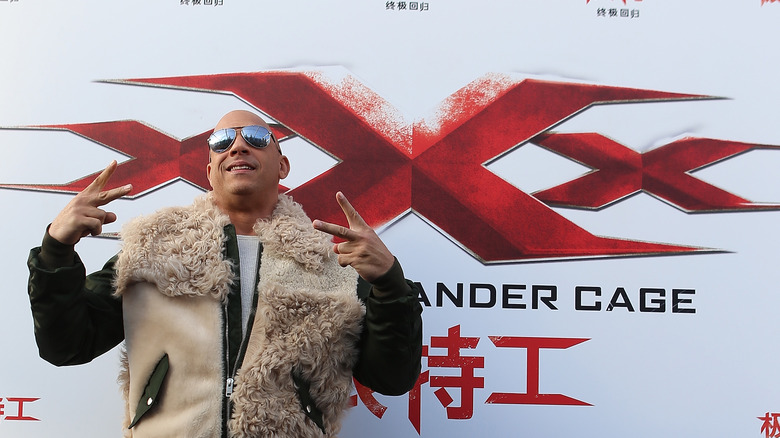 Vin Diesel at a press event for xXx