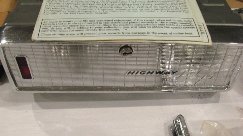 Highway Hi-Fi in-car record player on display