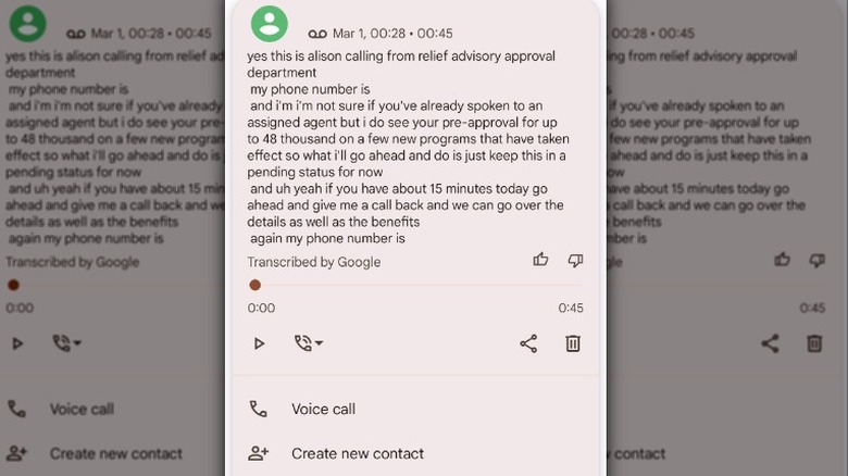 Visual voicemail Pixel phone