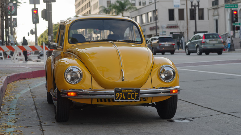 A restored Volkswagen Beetle