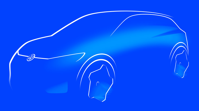 Concept sketch of affordable Volkswagen EV