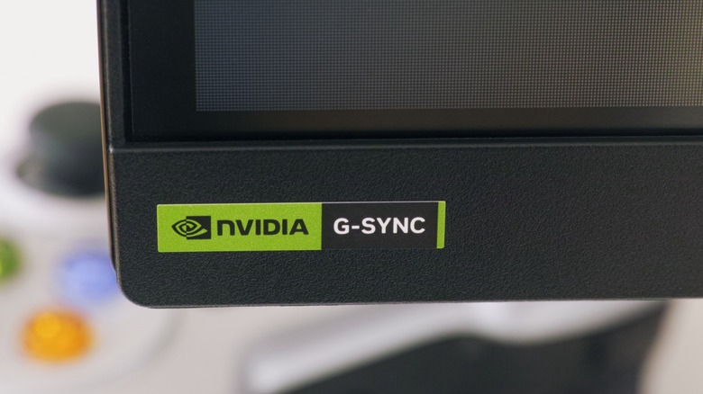 G-Sync sticker on a monitor