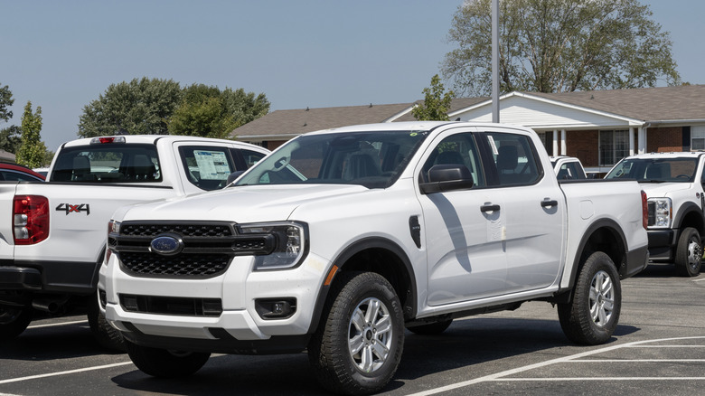 A Ford Ranger in a parking lot