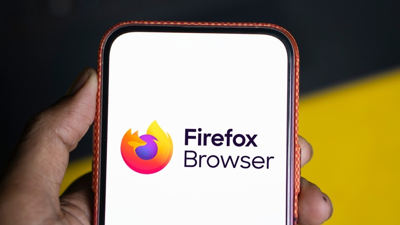 Start up page of Firefox Browser on smartphone