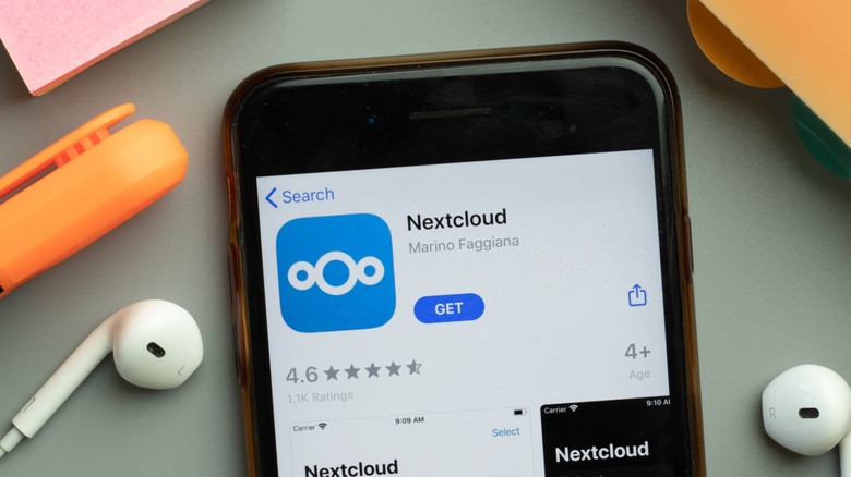 Nextcloud download page on app store