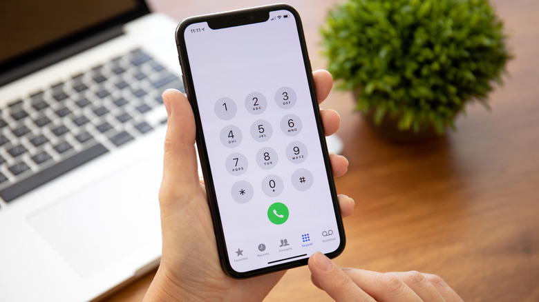 iPhone X call screen