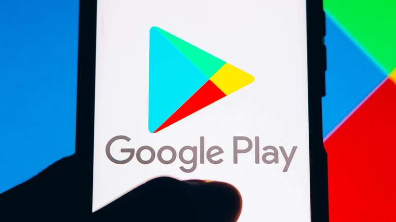 Google Play logo smartphone screen