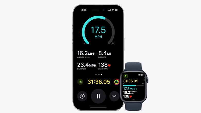 iphone apple watch cycling