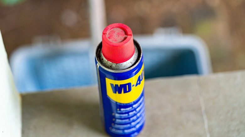 WD-40 can on table