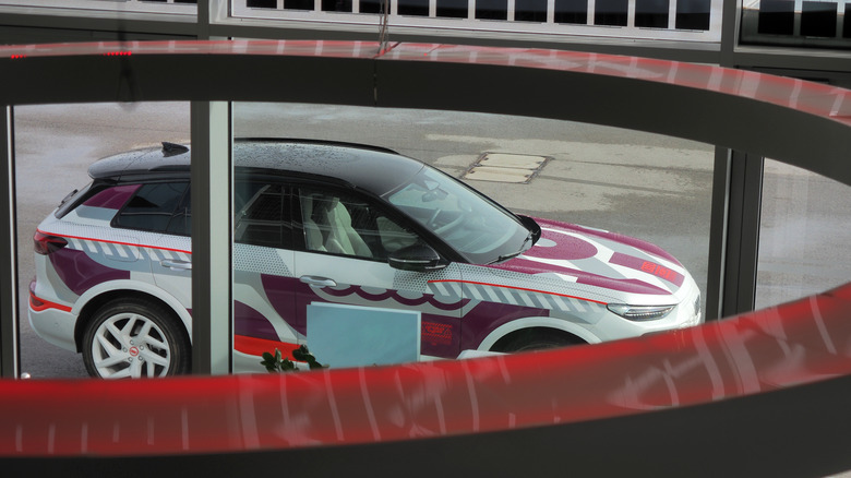 Audi Q6 e-tron prototype overhead view