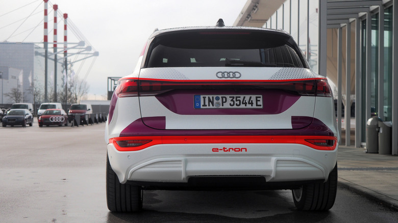 Audi Q6 e-tron prototype rear view