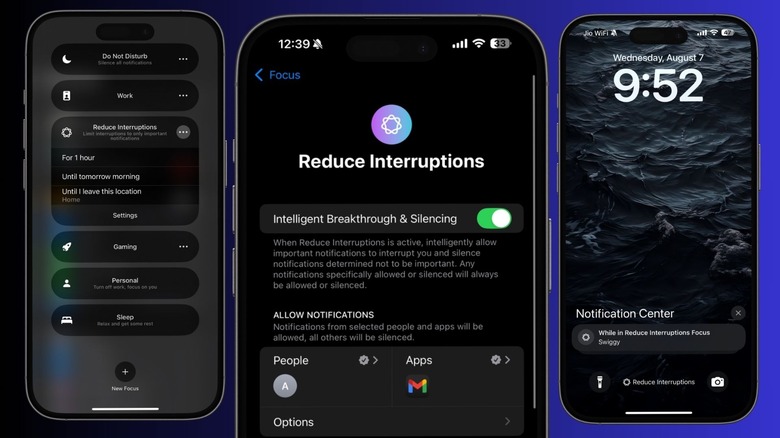 Reduce Interruptions focus on iPhone