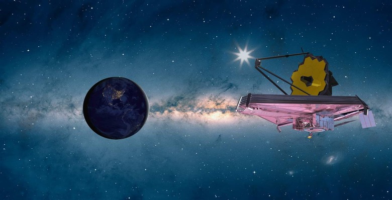 Webb telescope in space