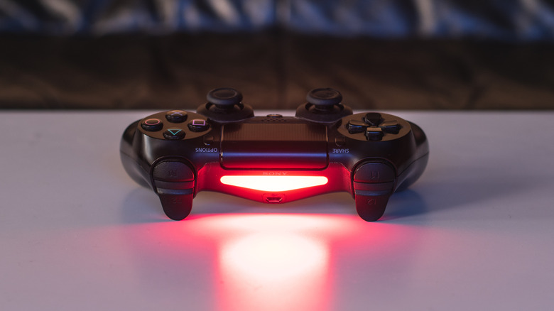 PS4 with red light bar