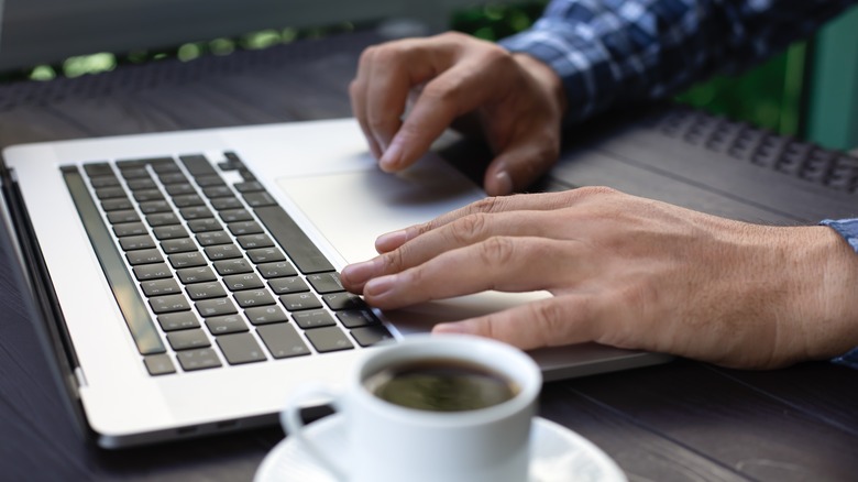 Man using Macbook