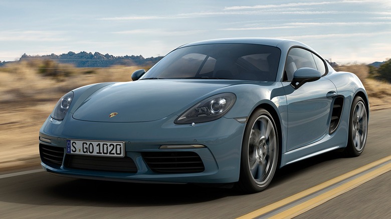 Porsche 718 Cayman on road