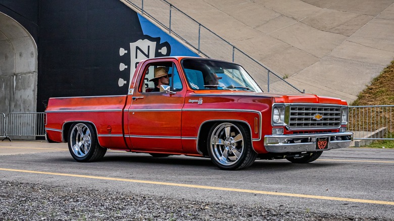 Customized Chevy square body pickup