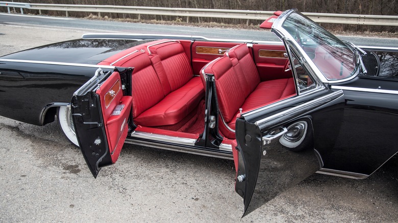 Side view of Lincoln Continental Convertible with suicide doors 