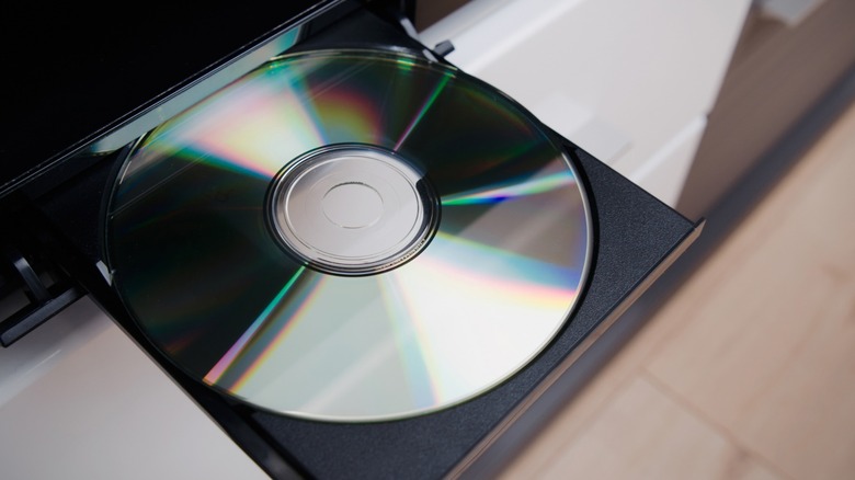 close-up of Blu-Ray disc