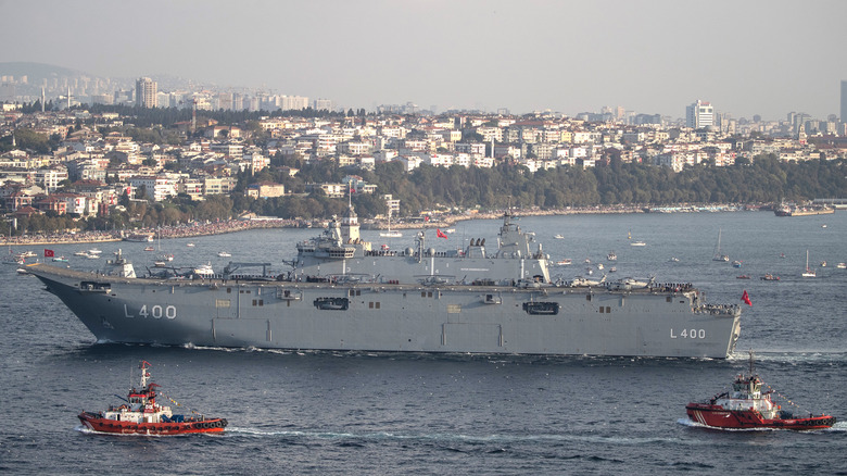 A Turkish amphibious assault ship 