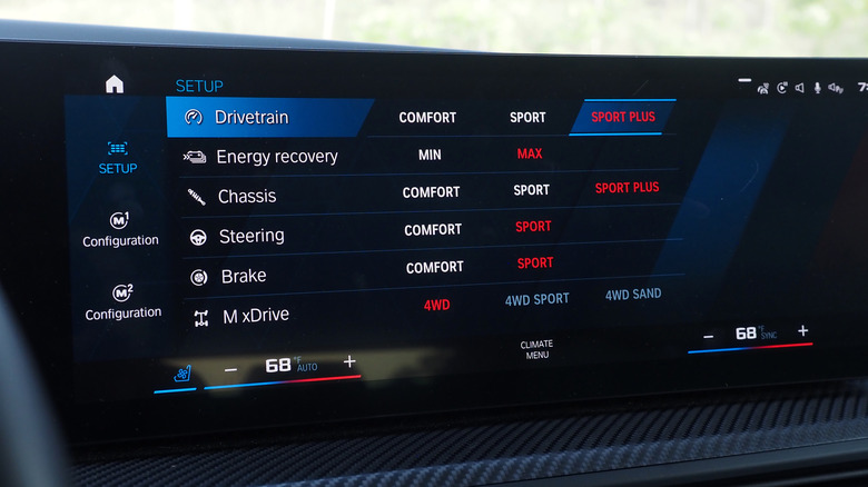 BMW XM drive modes