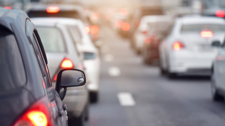 cars in a traffic jam