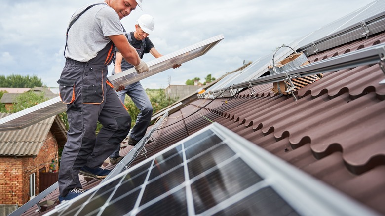 House with solar panels