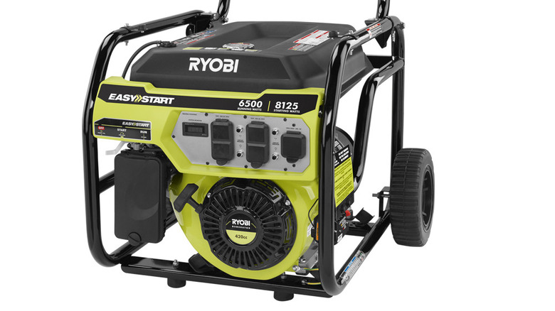 ryobi generator white background