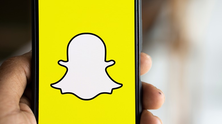 Snapchat logo on smartphone