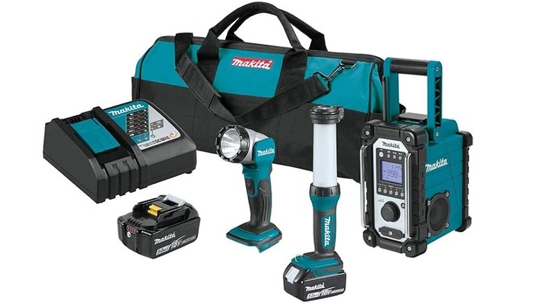 Makita emergency kit with white background