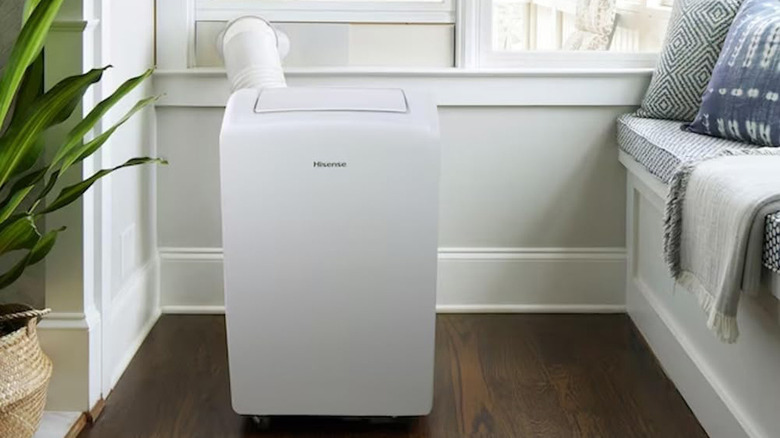 Portable Hisense AC unit in a home