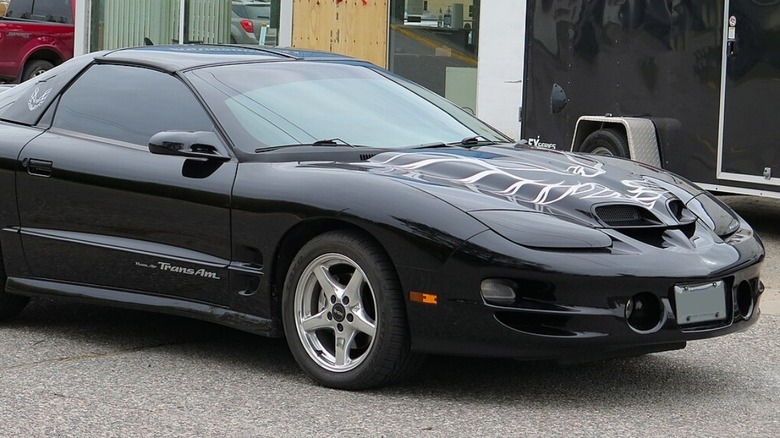 Back Pontiac Trans Am parked