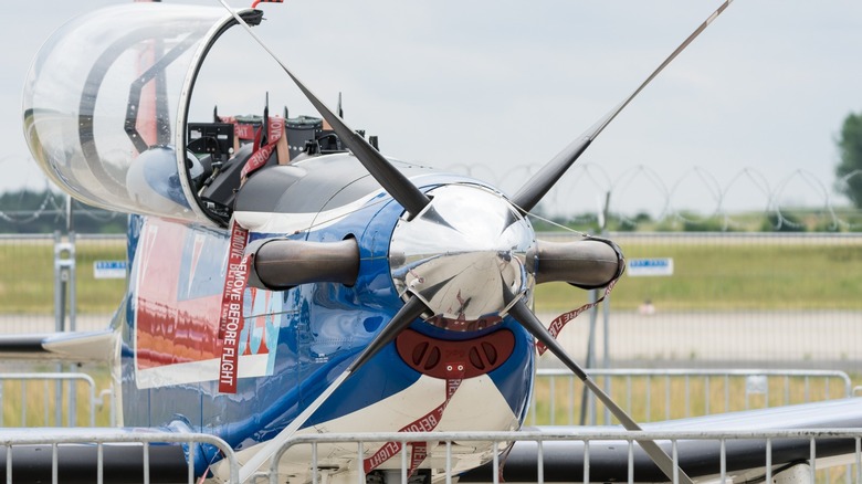 turboprop engine open for service