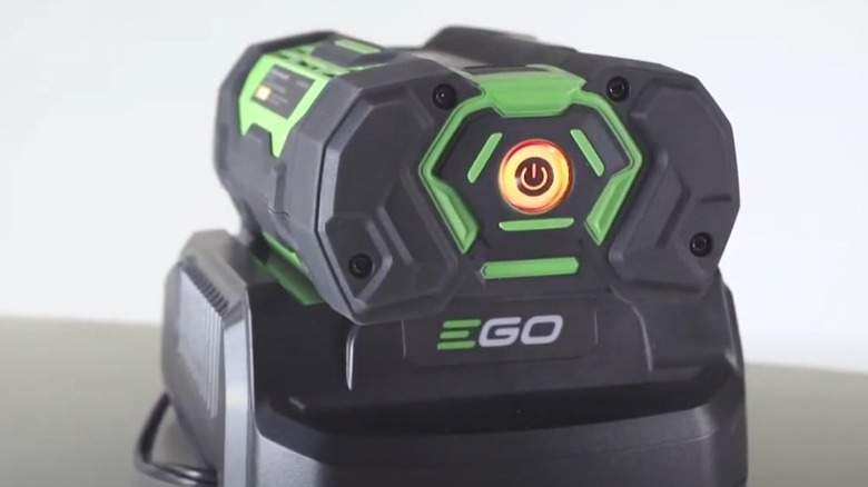 Ego battery pack with orange light