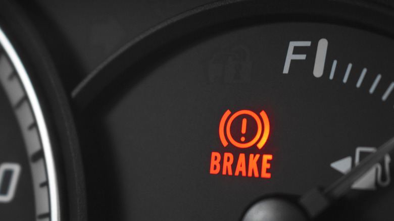 brake warning light car dashboard