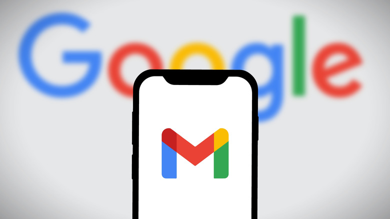 Smartphone with Gmail logo