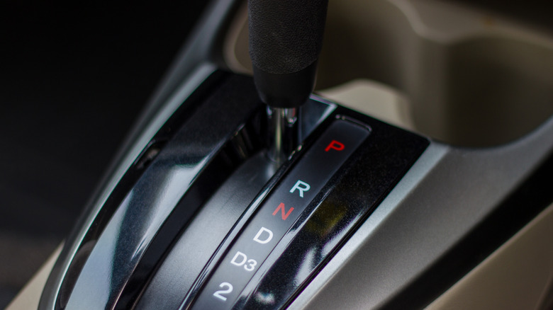 close up of standard car gears