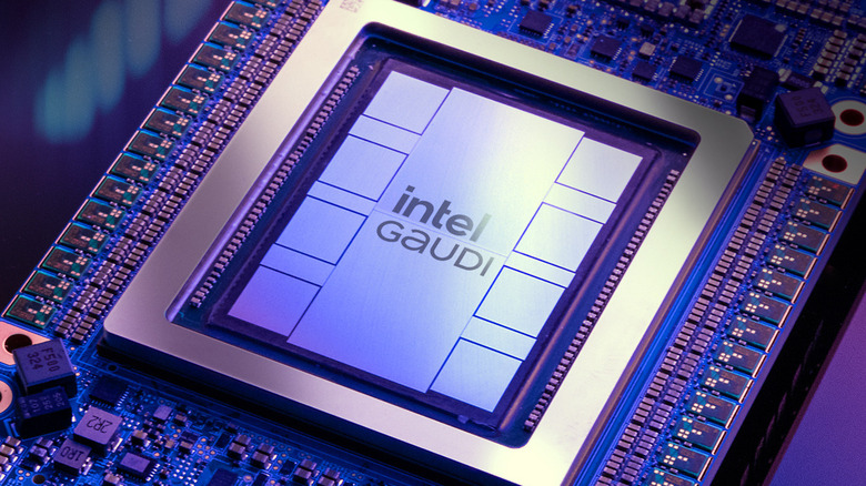 Intel Gaudi AI accelerator chip for Xeon 6