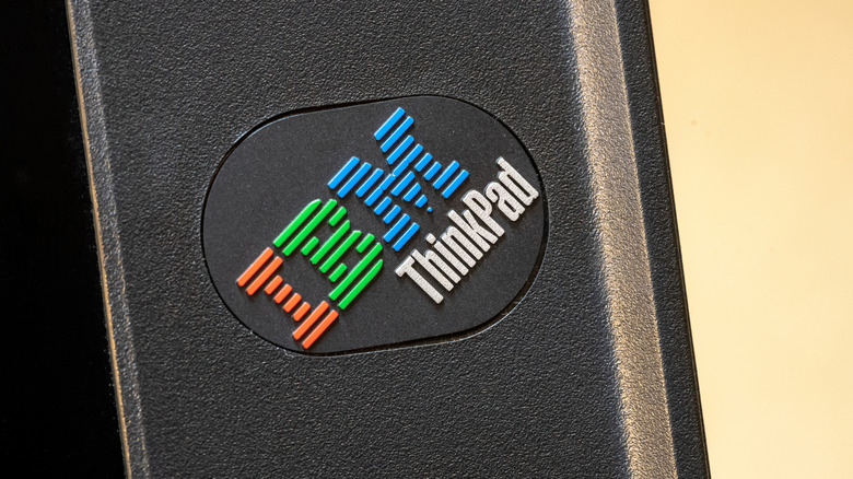 IBM ThinkPad logo on old PC