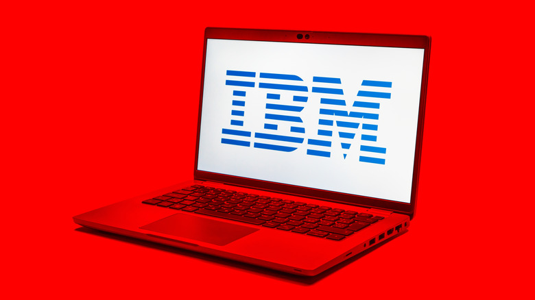 IBM logo shown on laptop