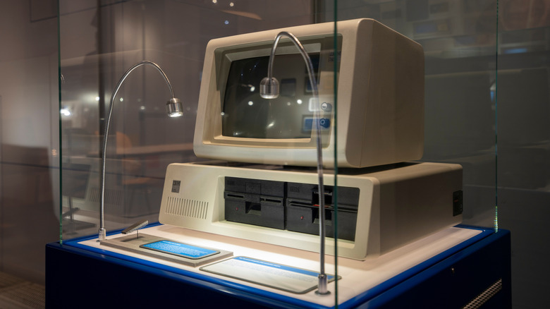 The first IBM PC on display at Intel Museum