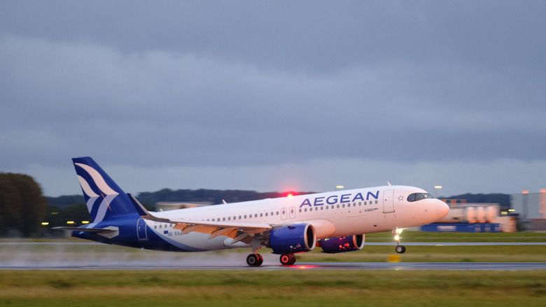 A flight safely executes a flaring maneuver and touches down for landing