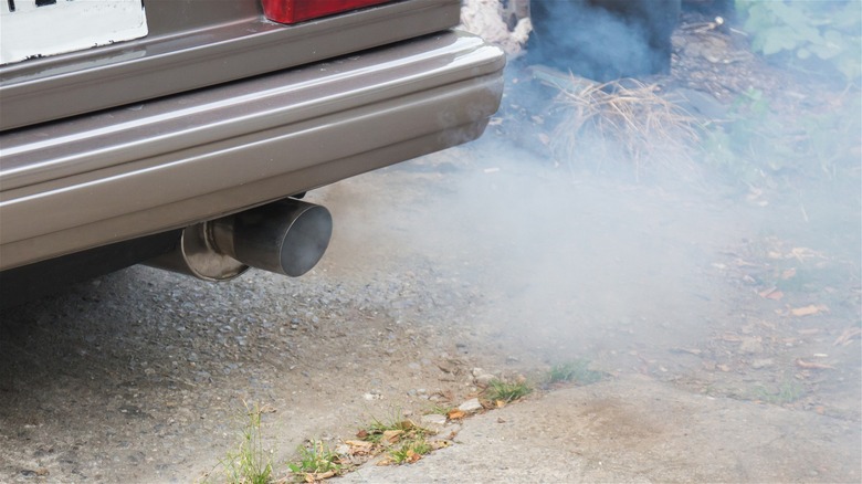 Smoke Coming From A Car Tailpipe